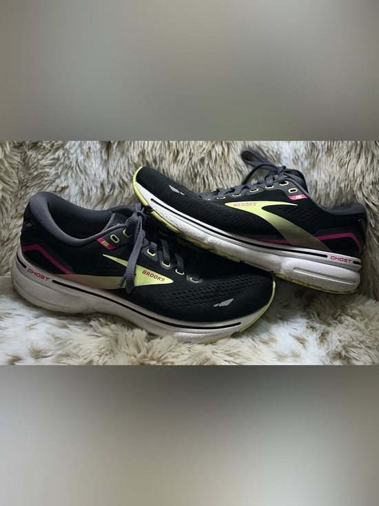 Brooks Shoes - Brooks Ghost 15 Running Shoes Black Lime Pink Sneakers Women’s Size 7.5